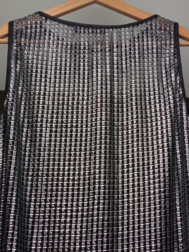 Vestido malla plateado Bonita eres Talla M