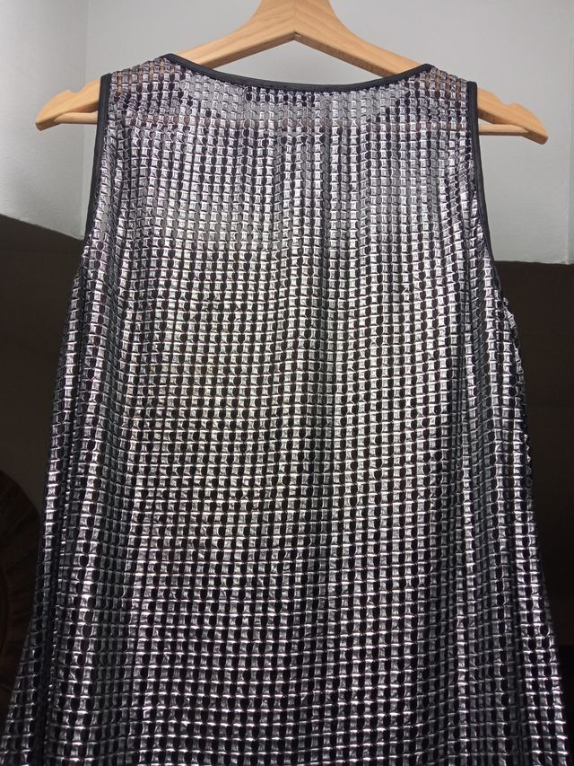 Vestido malla plateado Bonita eres Talla M