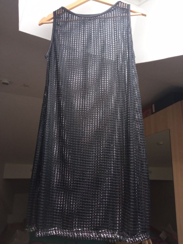 Vestido malla plateado Bonita eres Talla M