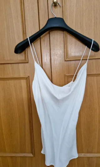 Blusa Zara Lencera Blanca Talla S.  Nunca usada.