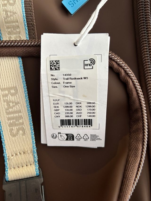 Mochila Rains Marrón y Azul