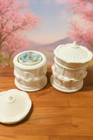 Recipiente de carrusel con vela