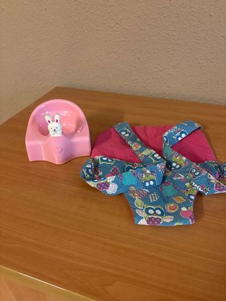 Mochila portamuñecos y orinal bebé