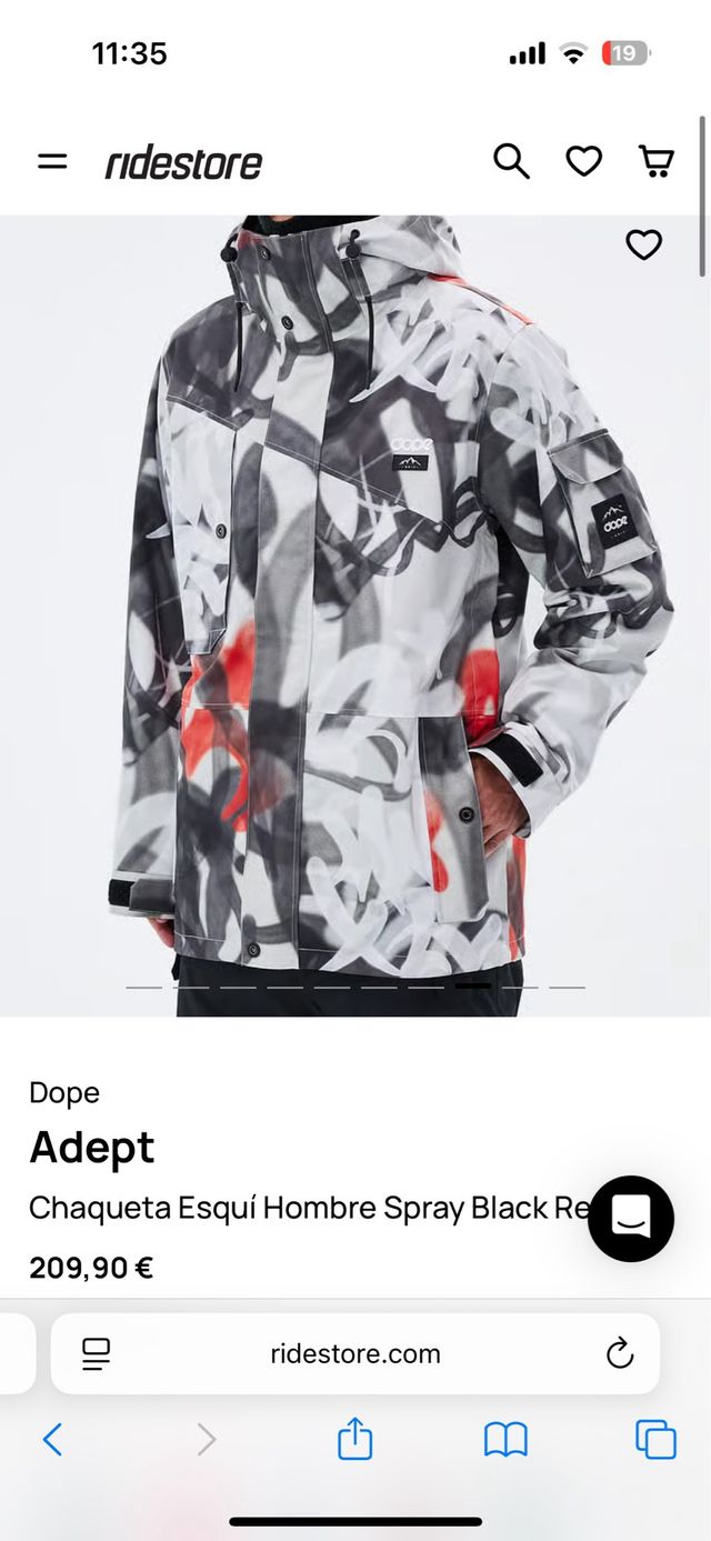 Chaqueta Dope Adept Spray Black