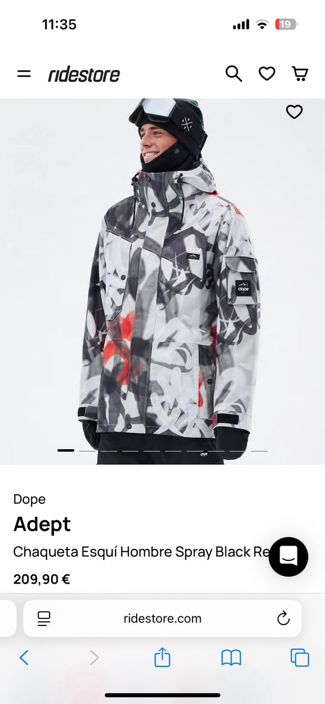 Chaqueta Dope Adept Spray Black