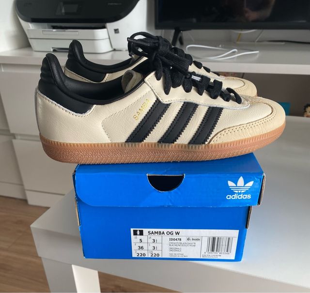 Adidas Samba OG W Beige/Negro Talla 36