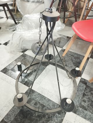 Lampara de techo candelabro negra