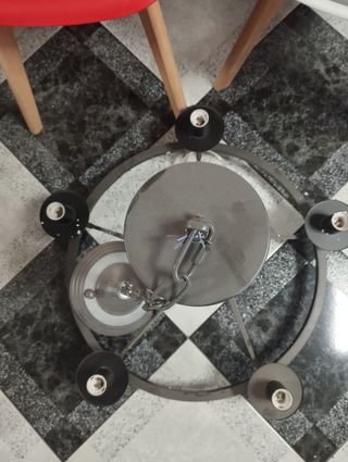 Lampara de techo candelabro negra