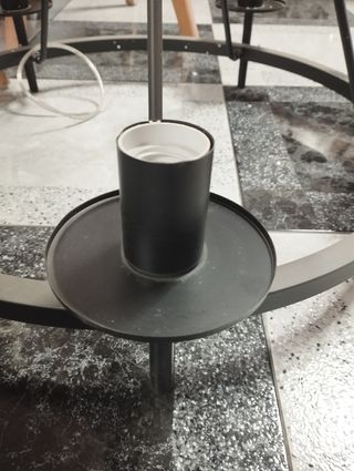 Lampara de techo candelabro negra