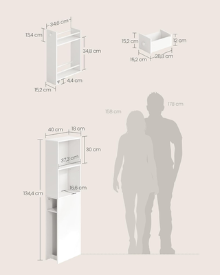 Mobile Bagno Alto, Mobiletto Bagno a Colonna con C