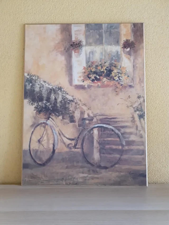 Cuadro Decorativo Bicicleta y Escaleras
