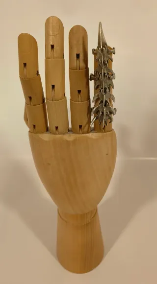 Anillo Diseño Huesos Plata