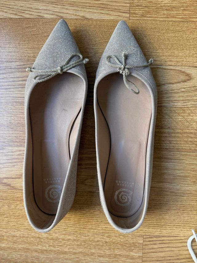 Bailarinas Ursula Mascaro Beige/Oro