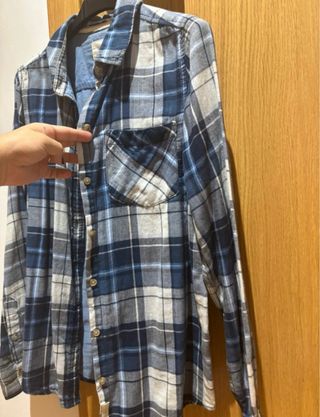 Camisa de cuadros azul