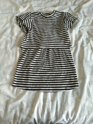 Camiseta premamá rayas blanco y negro