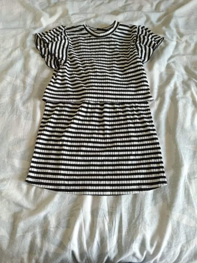 Camiseta premamá rayas blanco y negro