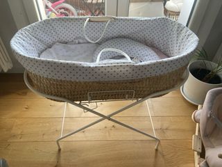 Moisés mimbre bebé como nuevo