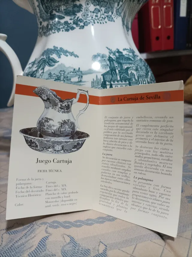 Conjunto Jarra y palangana La Cartuja