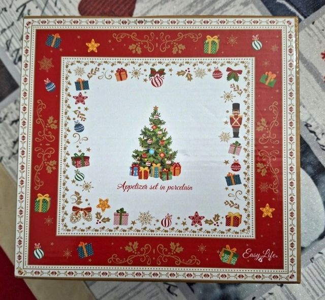 Vassoio/Centrotavola Natale Porcellana