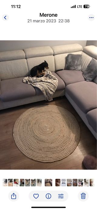 Tappeto juta rotondo