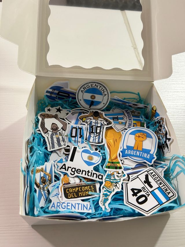 20 Stickers Argentina Messi Mundial