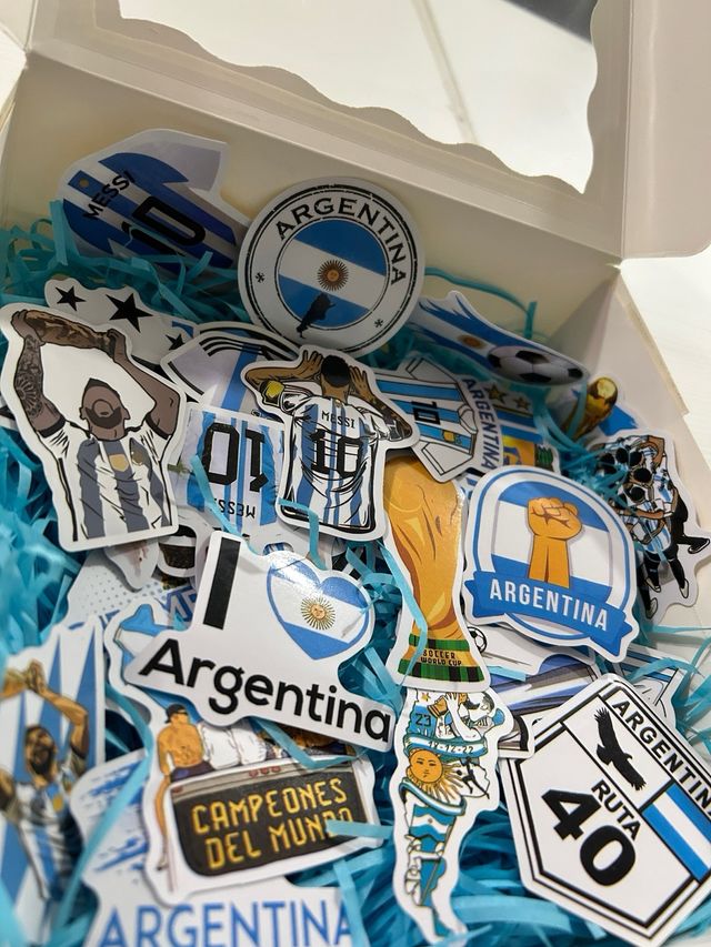 20 Stickers Argentina Messi Mundial
