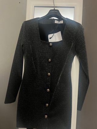 Mini abito LALALAND nero glitter