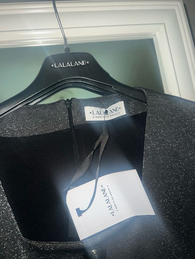 Mini abito LALALAND nero glitter