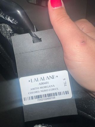 Mini abito LALALAND nero glitter