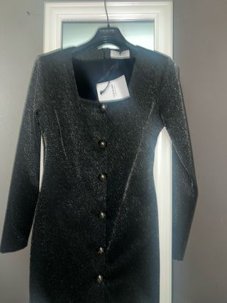 Mini abito LALALAND nero glitter