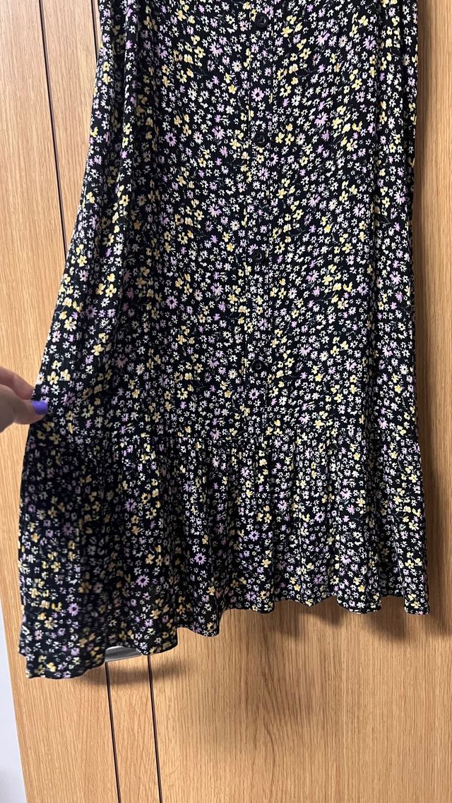 Vestido floral negro Primark Talla 14-15 años
