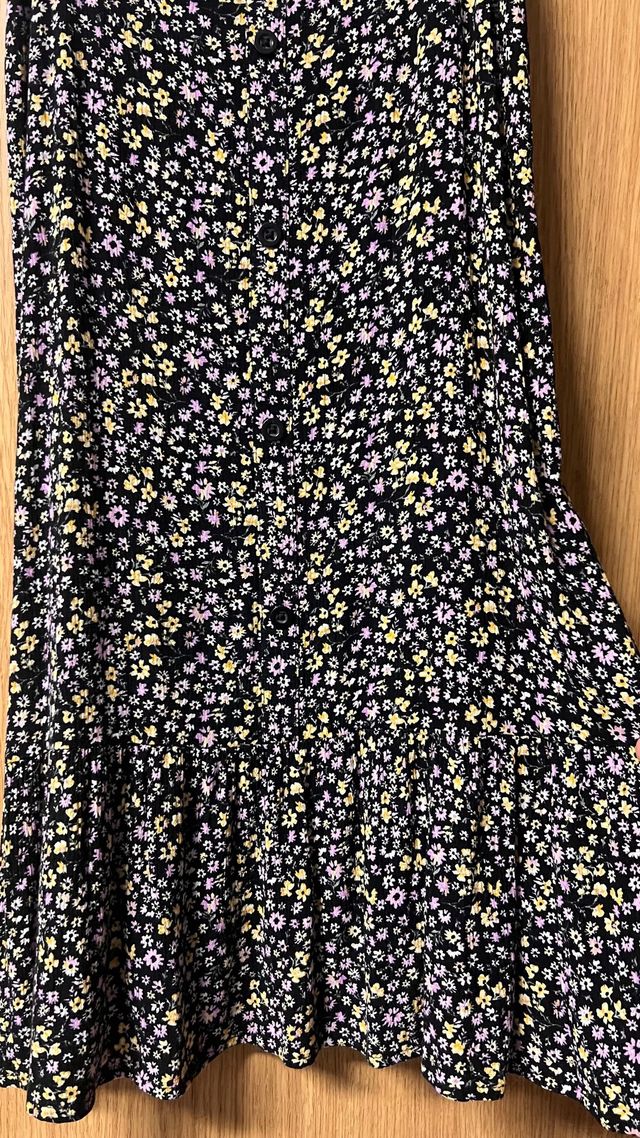 Vestido floral negro Primark Talla 14-15 años