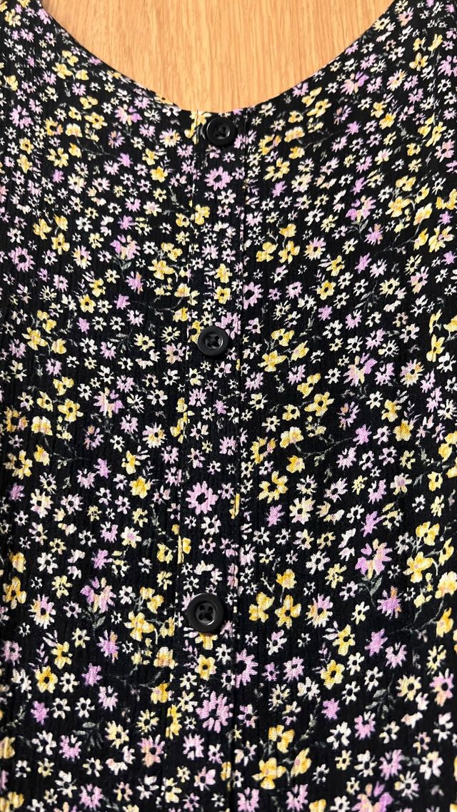Vestido floral negro Primark Talla 14-15 años