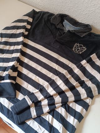 Polo Sfera Rayas Azul y Blanco Talla L