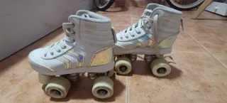 Patines blancos 4 ruedas niña