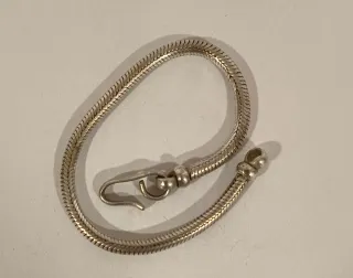 Pulsera estilo snake plateada