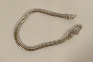 Pulsera estilo snake plateada