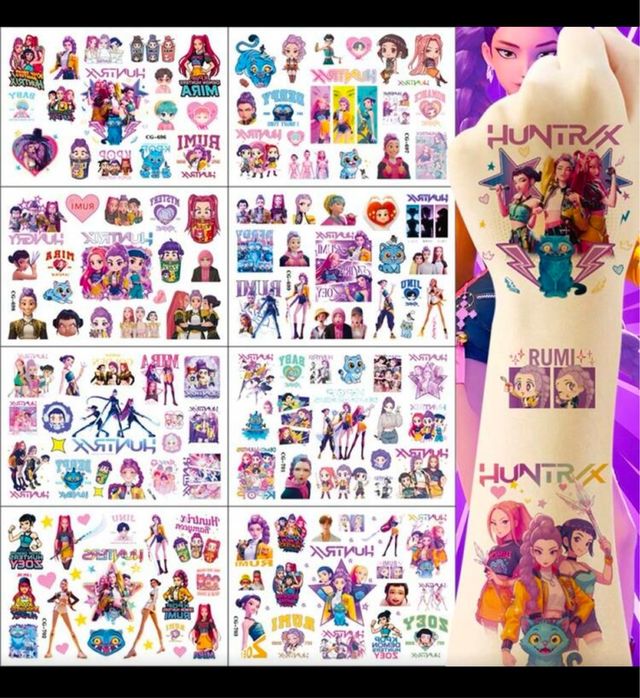 Tatuajes Temporales K-pop Demon Hunters