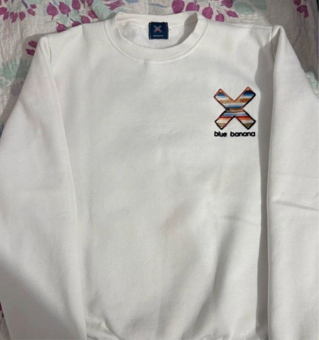 Sudadera Blue Banana multicolor y blanca