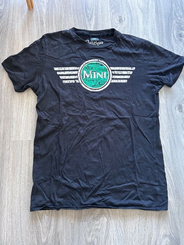Camiseta Mini Pull&Bear Negra Hombre