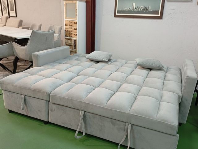 Sofá Cama Gris Nuevo - PAGAS EN CASA