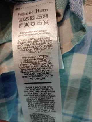 Camisa Pedro del hierro talla S hombre lino nueva