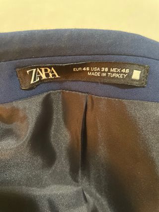 Traje Zara azul navy americana y pantalón