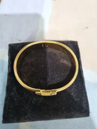 Pulsera Hermes Clic Clac Oro y Rojo