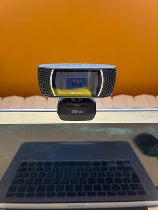 Webcam Trust HD 720p Negra y Plateada