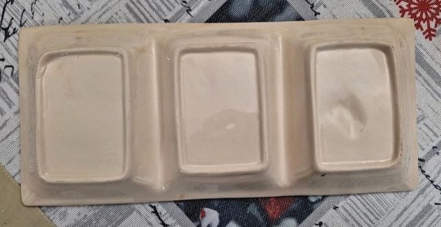 Vassoio Natalizio Ceramica con Babbo Natale e Renn