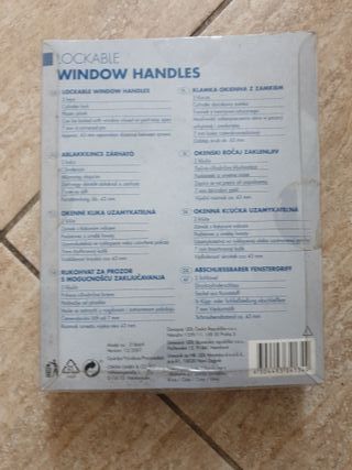 Lotto 3 maniglie con serratura per finestre