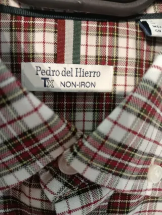 Camisa Pedro del hierro cuadros talla S Hombre