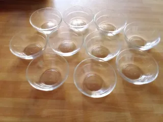 10 coppette vetro dessert/macedonia