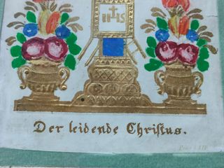 Antico quadretto Gesù in croce con Angeli